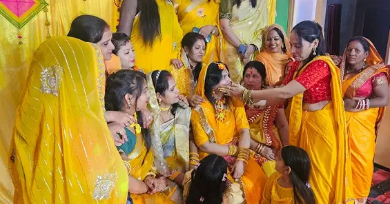 पुष्करणा समाज का सावा अपने पूरे परवान पर,हाथधान में ड्रेस कोड की झलक