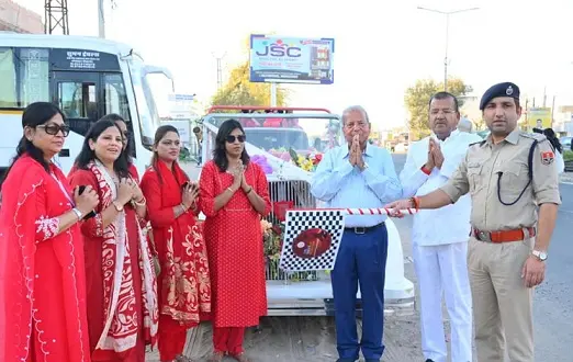 जीतो महिला विंग ने निकाली कार रैली, कैंसर और थैलेसीमिया से बचाव का दिया संदेश