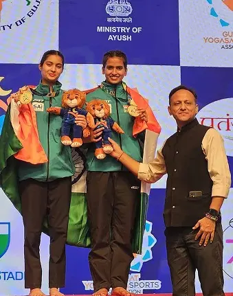 वर्ल्ड योगासन चैम्पियनशिप ” में हासिल किये 2 गोल्ड