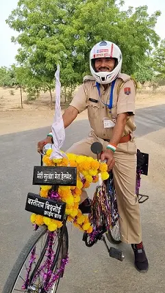 एक हादसे ने समझाई जिंदगी की कीमत, अब हेलमेट जागरूकता का संदेशवाहक बना बिश्नोई